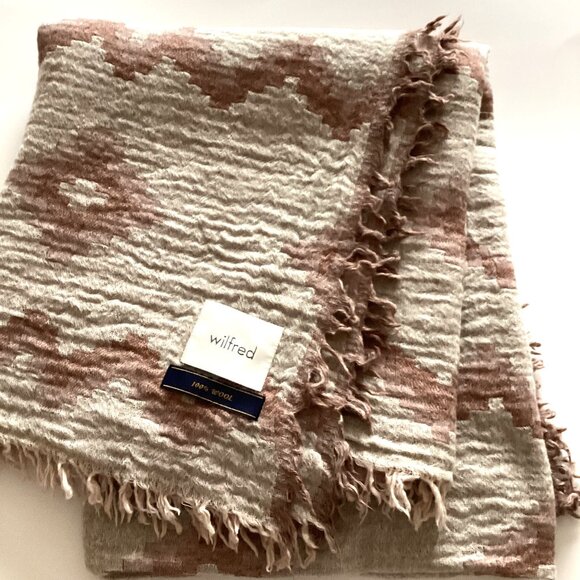 Wilfred Women's 100% Wool Shawl Wrap Blanket Oversized Scarf Traditional Warm - Picture 1 of 5